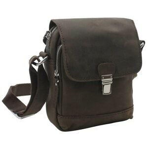 Vagabond Traveler 8.5” Cowhide Leather Vintage Brown Travel Bag